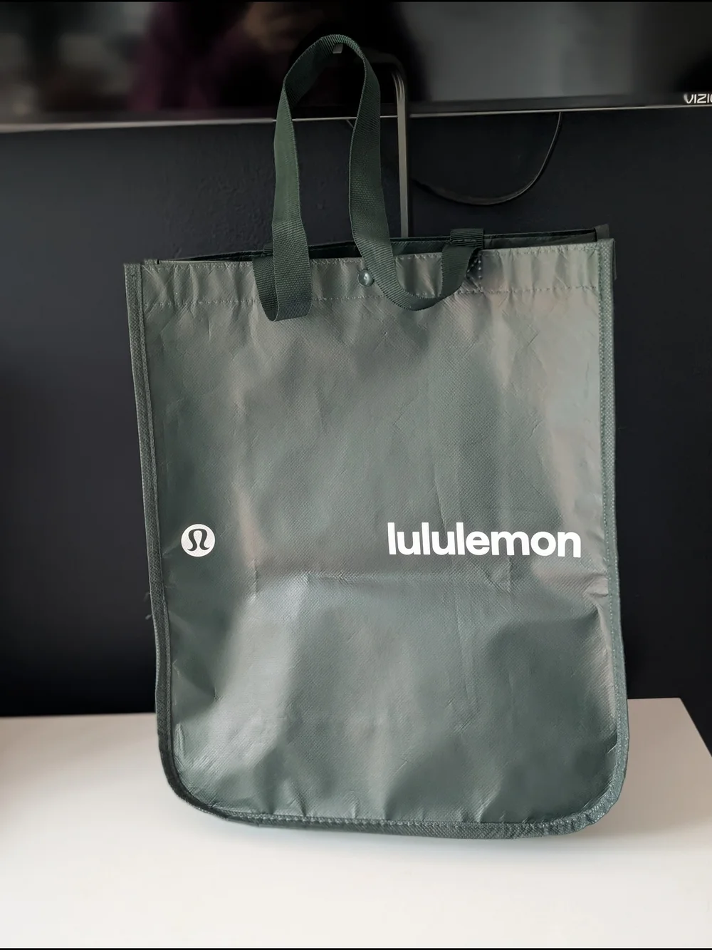 Lululemon Athletica Forest Green Reusable Tote